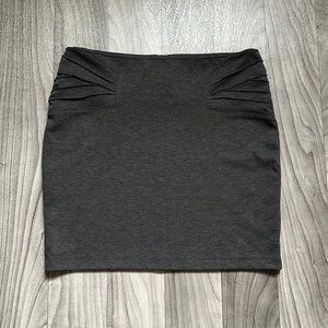 Basic Gray Mini Pencil Skirt
